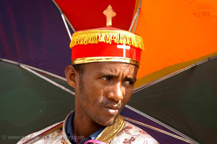 a deacon priest, Timkat festival, Addis Ababa