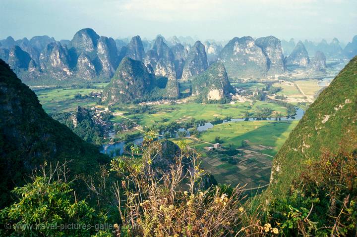 Li River limestone hills in Southern China