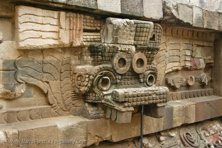 Pictures Of Mexico - Teotihuacan-0008 - Tlaloc Mask, Facade Of The 