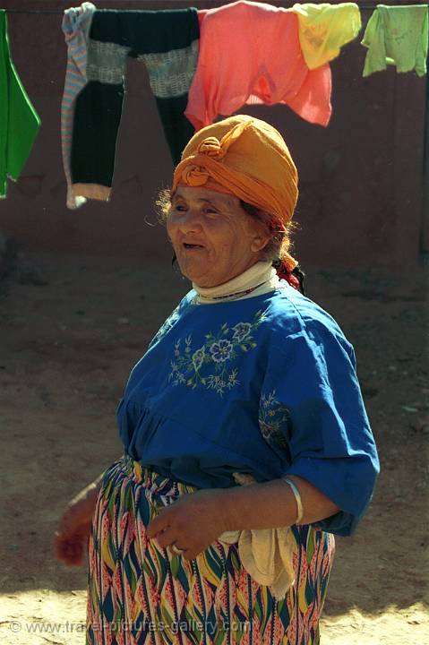 Pictures of Morocco -  lady in a Berber village near Marrakech