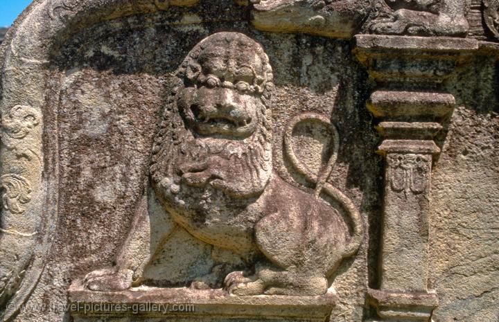 Pictures Of Sri Lanka Polonnaruwa 0015 Lion Sculpture At The