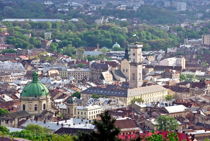 Pictures of Ukraine - view over the city of Lviv