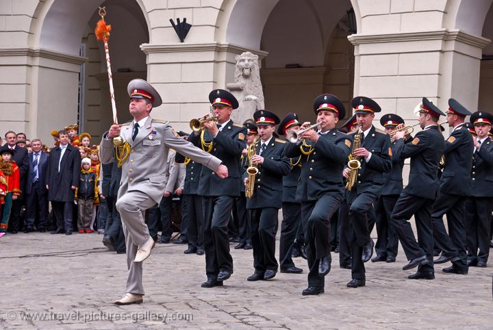 Pictures of Ukraine - Lviv parade, military band