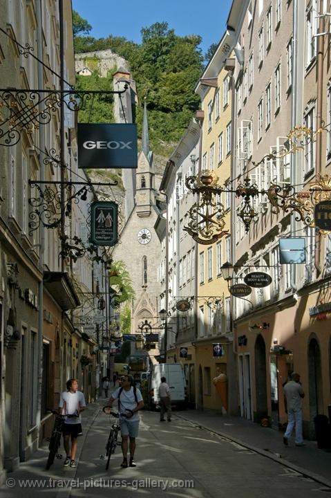 Travel Pictures Gallery- Austria- Salzburg-0056- downtown shopping street