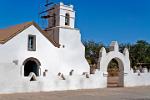 whitewashed walls, church in San Pedro