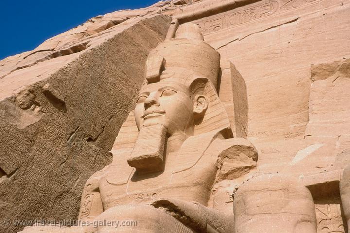 one of the colossal statues of Ramesses II