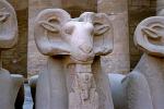 Ram headed Sfinx, a form of sun god Amun- Re at Karnak