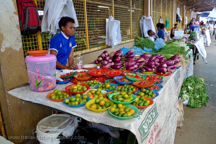 Pictures of Fiji - Suva-0033 - food stalls at Suva municipal market