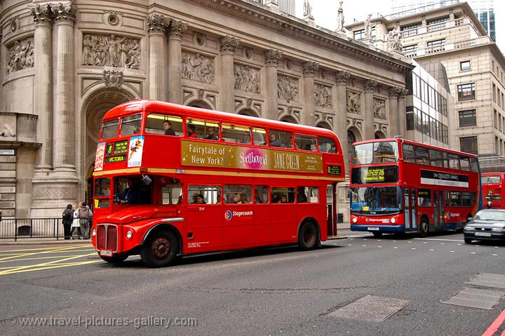 a London bus near Liverpool Station