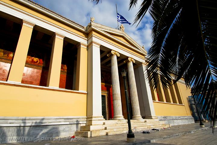 Pictures of Greece - Athens-0025 - the Propylea, the University of Athens