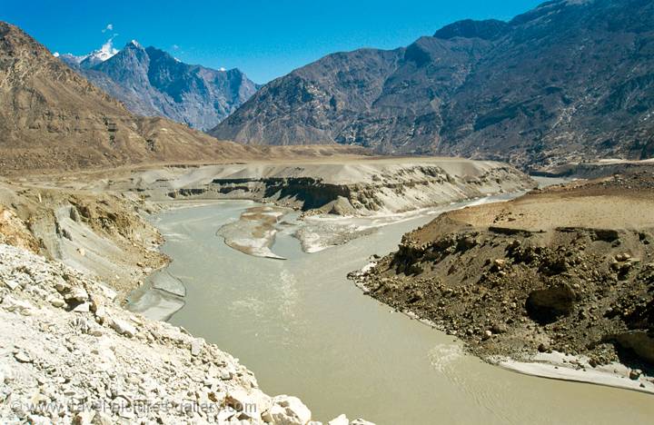 Indus and Gilgit River, Karakoram, Pakistan