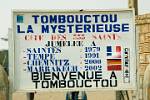 the town sign of Timbuktu (Tomboctou in French)