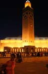 Hassan II Mosque in the evening