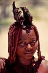 Himba people, girl on the road to Epupa