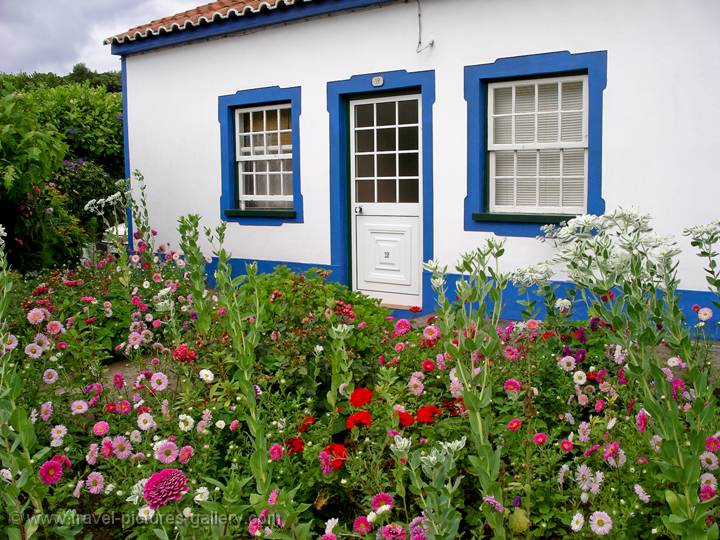 Pictures of Portugal - Azores-0075 - neat house and flower garden