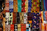 colourful textiles on display