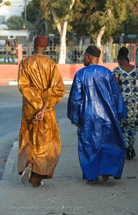 Pictures of Senegal - St.Louis-0068 - men in colourful traditional dress