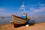 fishing boat on the beach, the coastal town of Sanlucar de Barrameda