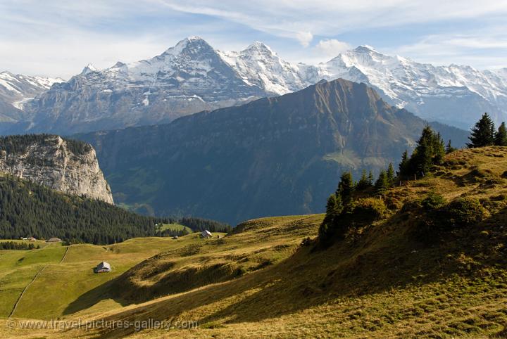 Eiger, Monch, Jungfrau on the Grindelwald from Schynige Platte walk