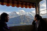 Eiger, Monch, Jungfrau on the Schynige Platte train