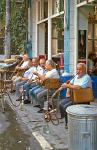 men smoking a waterpipe (hookah, sheesha, shisha)