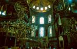 the magnificent interior of the Aya Sofya (Hagia Sophia)