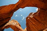 natural sandstone arches in Arches National Park, Windows Section