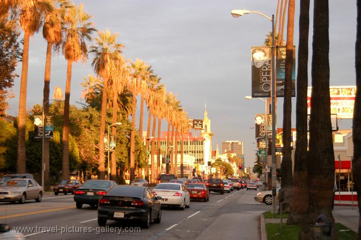 Pictures of the USA - Los Angeles-0046 - sunset on Sunset Boulevard