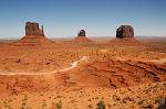 the red sandstone buttes and mesas of Monument Valley Navajo Tribal Park