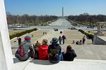 view over the Mall from Lincoln Memorial