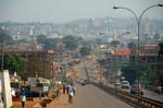 entering Kampala city from the Entebbe road